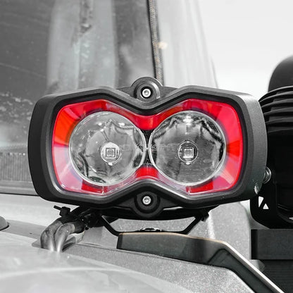 【NOVSIGHT】HALO SEシリーズ 4.5インチ LED Pod Lights with Red and White DRL