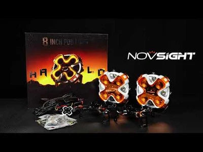 【NOVSIGHT】 HALO Proシリーズ 8インチ LED Pod Lights with Dynamic DRL Modes