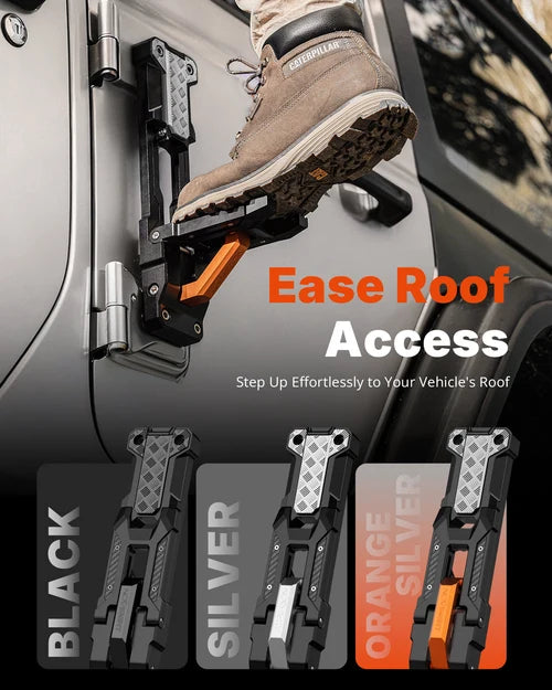 【NOVSIGHT】Side Door Step Folding Foot Pedal For Jeep Wrangler JL/JK 2007～