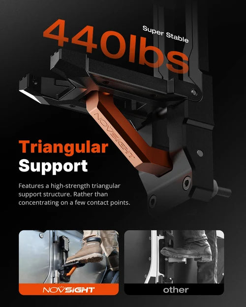 【NOVSIGHT】Side Door Step Folding Foot Pedal For Jeep Wrangler JL/JK 2007～