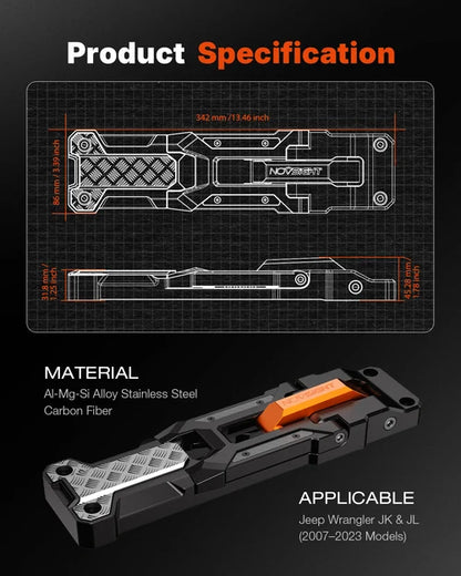 【NOVSIGHT】Side Door Step Folding Foot Pedal For Jeep Wrangler JL/JK 2007～