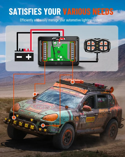 【NOVSIGHT】HALOシリーズ 8ギャング Voice-Controlled Switch Panel 8 Circuits